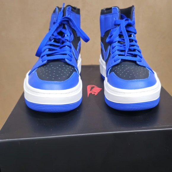 Blue and Black High-Top Sneaker Wedge By Nike Jordan - Picture 7 of 7